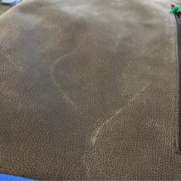 JUMP for BOYT Large Poly-Suede Tote Shoulder Bag w/ Matching Clutch Brown - Picture 5 of 6